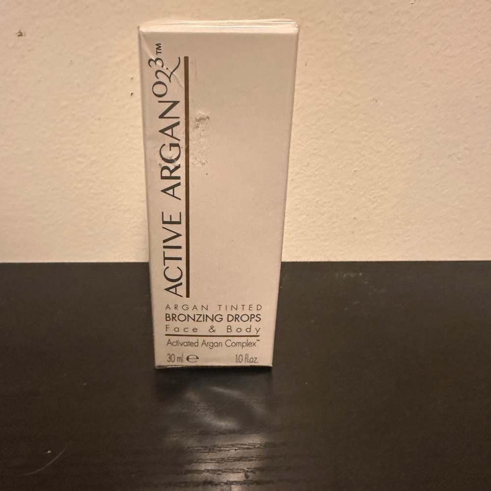 Active Argon 02.3 Argan Tinted Bronzing Drops Face & Body NIB